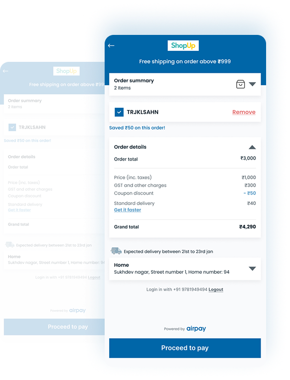 Checkout Screen