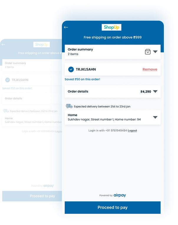 Checkout Screen