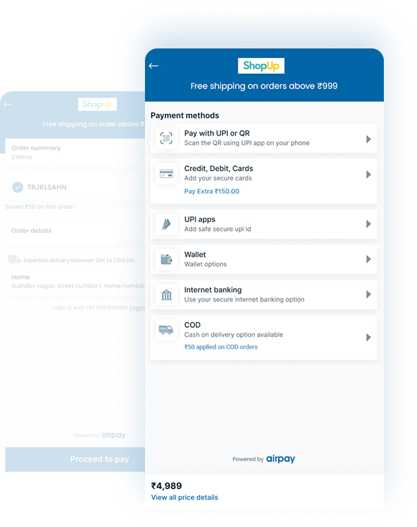 Checkout Screen